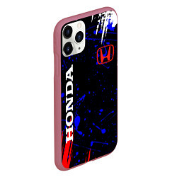 Чехол iPhone 11 Pro матовый HONDA, цвет: 3D-малиновый — фото 2