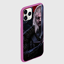 Чехол iPhone 11 Pro матовый Ведьмак Геральт, цвет: 3D-фиолетовый — фото 2