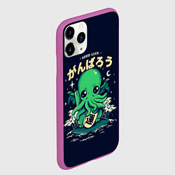 Чехол iPhone 11 Pro матовый Cthulhu Good Luck, цвет: 3D-фиолетовый — фото 2