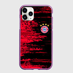 Чехол iPhone 11 Pro матовый BAYERN MUNCHEN, цвет: 3D-фиолетовый