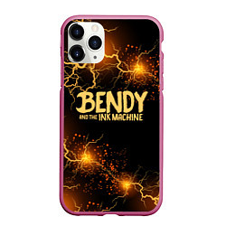 Чехол iPhone 11 Pro матовый BENDY LOGO, цвет: 3D-малиновый