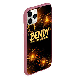 Чехол iPhone 11 Pro матовый BENDY LOGO, цвет: 3D-малиновый — фото 2