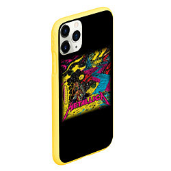 Чехол iPhone 11 Pro матовый Metallica Металика, цвет: 3D-желтый — фото 2