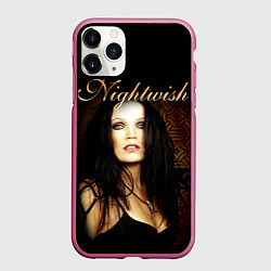 Чехол iPhone 11 Pro матовый Nightwish, цвет: 3D-малиновый