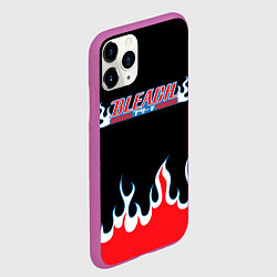 Чехол iPhone 11 Pro матовый BLEACH FLAME БЛИЧ ПЛАМЯ, цвет: 3D-фиолетовый — фото 2