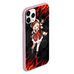 Чехол iPhone 11 Pro матовый Genshin Impact - Klee, цвет: 3D-розовый — фото 2