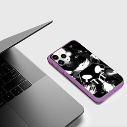 Чехол iPhone 11 Pro матовый БЛИЧ ШИНИГАМИ ЛОГО НА СПИНЕ, цвет: 3D-фиолетовый — фото 2