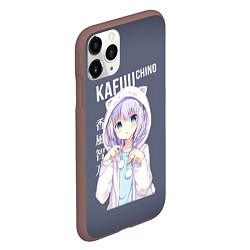 Чехол iPhone 11 Pro матовый Чино Кафу Chino Kafuu, цвет: 3D-коричневый — фото 2