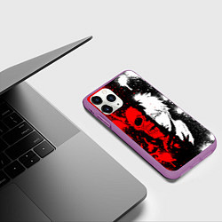Чехол iPhone 11 Pro матовый ИЧИГО БЛИЧ ICHIGO BLEACH, цвет: 3D-фиолетовый — фото 2