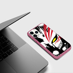 Чехол iPhone 11 Pro матовый БЛИЧ МАСКА ИЧИГО ПУСТОГО, цвет: 3D-малиновый — фото 2