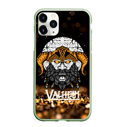 Чехол iPhone 11 Pro матовый Valheim Viking Gold, цвет: 3D-салатовый