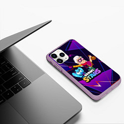 Чехол iPhone 11 Pro матовый Сквик Squeak и Белль Belle, цвет: 3D-сиреневый — фото 2