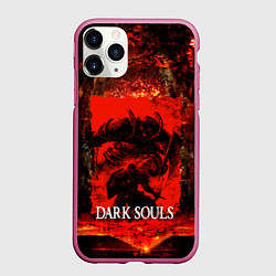 Чехол iPhone 11 Pro матовый DARK SOULS GAME STORY, цвет: 3D-малиновый