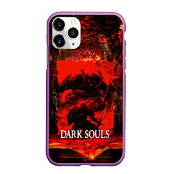 Чехол iPhone 11 Pro матовый DARK SOULS GAME STORY, цвет: 3D-фиолетовый