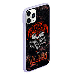 Чехол iPhone 11 Pro матовый Valheim лицо викинга, цвет: 3D-светло-сиреневый — фото 2