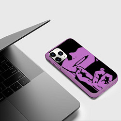 Чехол iPhone 11 Pro матовый Магическая битва, цвет: 3D-фиолетовый — фото 2