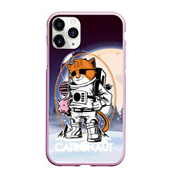 Чехол iPhone 11 Pro матовый Catronaut, цвет: 3D-розовый