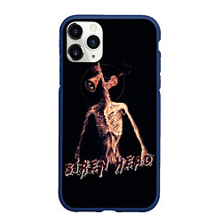 Чехол iPhone 11 Pro матовый Siren Head Надпись, цвет: 3D-тёмно-синий