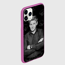 Чехол iPhone 11 Pro матовый ГОРДОН РАМЗИ Gordon Ramsay, цвет: 3D-фиолетовый — фото 2