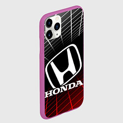 Чехол iPhone 11 Pro матовый HONDA ХОНДА СЕТКА, цвет: 3D-фиолетовый — фото 2