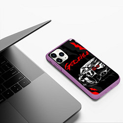 Чехол iPhone 11 Pro матовый NISSAN GT-R GODZILLA, цвет: 3D-фиолетовый — фото 2