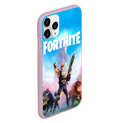 Чехол iPhone 11 Pro матовый Fortnite Новая Глава, цвет: 3D-розовый — фото 2