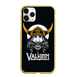 Чехол iPhone 11 Pro матовый Valheim Viking, цвет: 3D-желтый