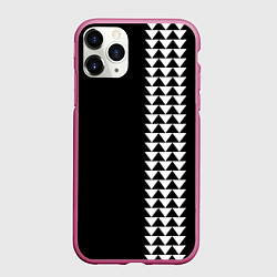 Чехол iPhone 11 Pro матовый Джейсон Момоа тату узор, цвет: 3D-малиновый
