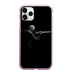 Чехол iPhone 11 Pro матовый Вирджил с катаной, цвет: 3D-розовый