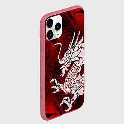 Чехол iPhone 11 Pro матовый Chinese Dragon, цвет: 3D-малиновый — фото 2