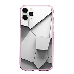 Чехол iPhone 11 Pro матовый Слом плитки, цвет: 3D-розовый