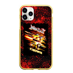 Чехол iPhone 11 Pro матовый JUDAS PRIEST rock, цвет: 3D-желтый