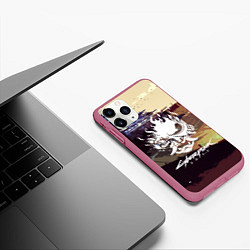 Чехол iPhone 11 Pro матовый CYBERPUNK 2077 CITY, цвет: 3D-малиновый — фото 2