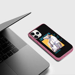 Чехол iPhone 11 Pro матовый Legoshi Art, цвет: 3D-малиновый — фото 2