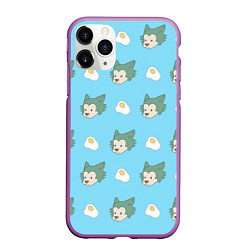 Чехол iPhone 11 Pro матовый Legosi pattern, цвет: 3D-фиолетовый