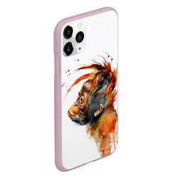 Чехол iPhone 11 Pro матовый Орангутанг, цвет: 3D-розовый — фото 2