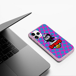 Чехол iPhone 11 Pro матовый Brawl Stars Pink, цвет: 3D-розовый — фото 2