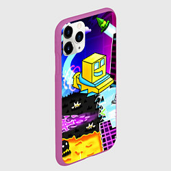 Чехол iPhone 11 Pro матовый Geometry Dash: Art, цвет: 3D-фиолетовый — фото 2