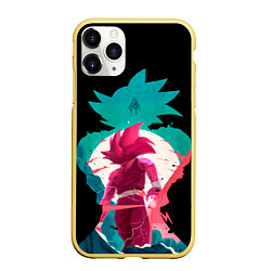 Чехол iPhone 11 Pro матовый Goku boys, цвет: 3D-желтый