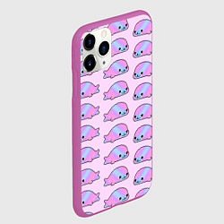 Чехол iPhone 11 Pro матовый Нерпы, цвет: 3D-фиолетовый — фото 2
