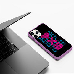 Чехол iPhone 11 Pro матовый Любовь Смерть Роботы, цвет: 3D-фиолетовый — фото 2