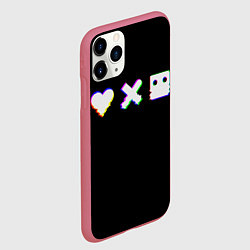 Чехол iPhone 11 Pro матовый Love Death and Robots Glitch, цвет: 3D-малиновый — фото 2