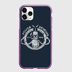 Чехол iPhone 11 Pro матовый Сгибальщик 3000, цвет: 3D-фиолетовый