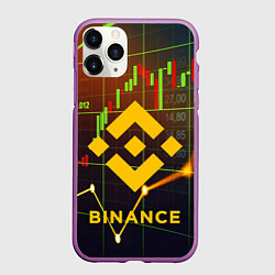 Чехол iPhone 11 Pro матовый BINANCE БИНАНС БАНАН, цвет: 3D-фиолетовый