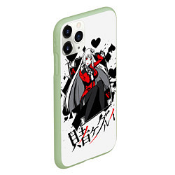 Чехол iPhone 11 Pro матовый Kakegurui Безумный азарт, цвет: 3D-салатовый — фото 2