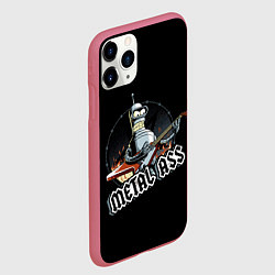 Чехол iPhone 11 Pro матовый Metal Bender, цвет: 3D-малиновый — фото 2