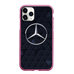 Чехол iPhone 11 Pro матовый MERCEDES BENZ 3D Geometry 3Д