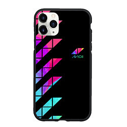 Чехол iPhone 11 Pro матовый AVICII RAIBOW, цвет: 3D-черный