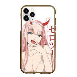 Чехол iPhone 11 Pro матовый Darling in the Franxx Zero Two, цвет: 3D-коричневый