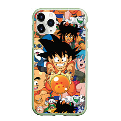 Чехол iPhone 11 Pro матовый Dragon Ball главные герои